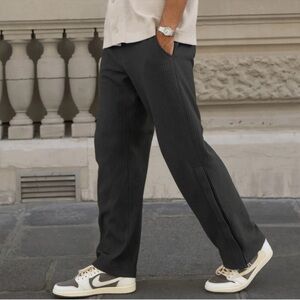 BENKLARK OFF COURT PLEATED PANTS GREY NWT